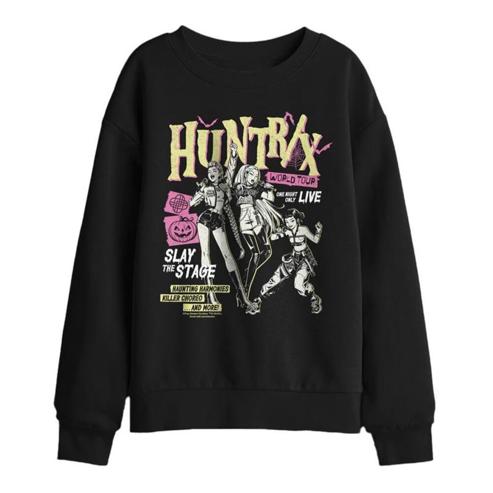 K-Pop Demon Hunters Childrens/Kids Huntrix World Tour Punk Sweatshirt / Black